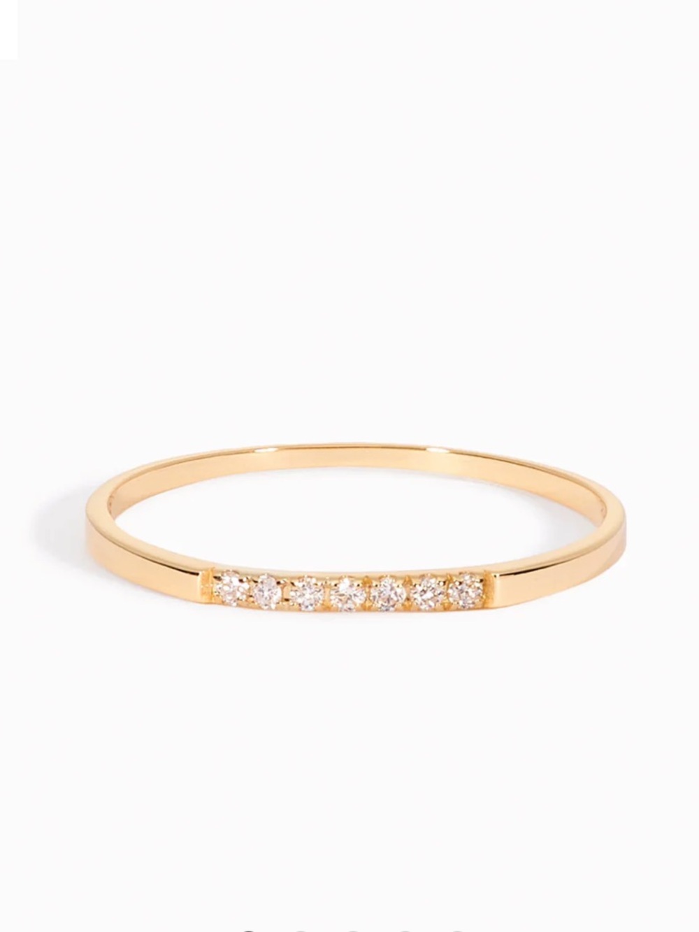 Linjer 14k Gold & Diamond Pave Band - Miriam - Size 8